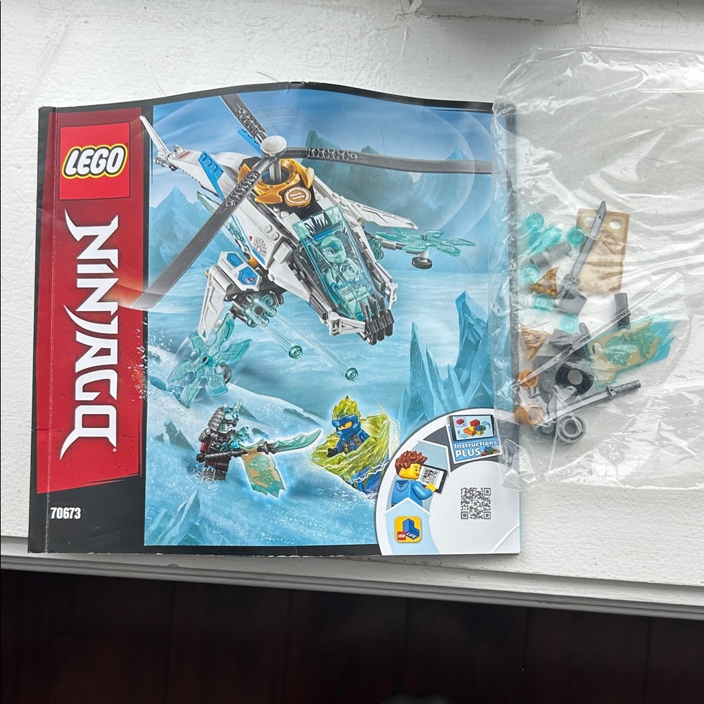 LEGO Ninjago Ice Dragon Helicopter Set - Blue and White instructions only